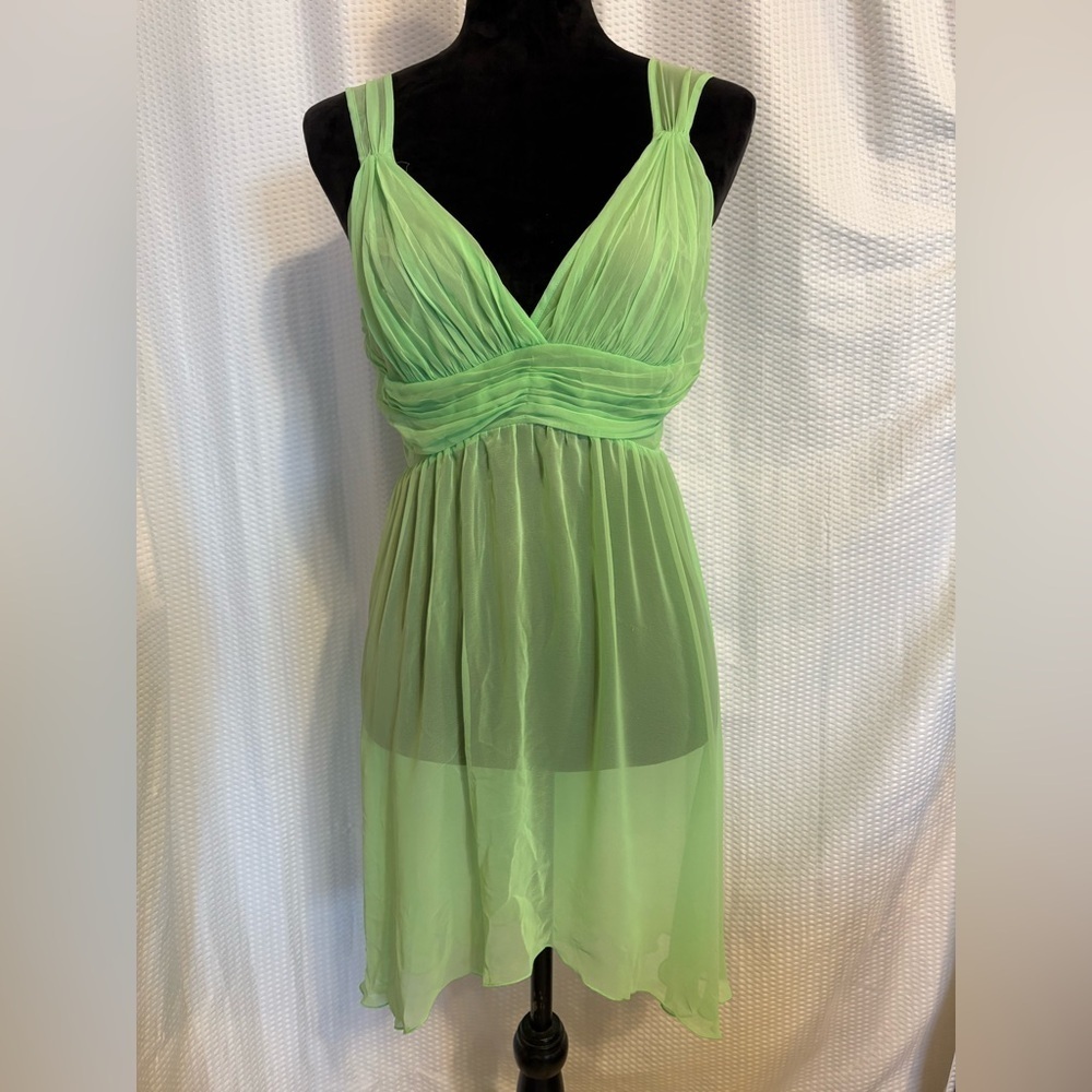 Victoria’s Secret mint green sheer chemise nightgown size large